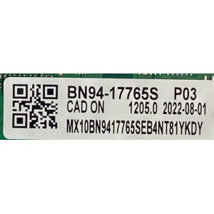 MAIN PARA SMART TV SAMSUNG 4K RESOLUCION (3840 X 2160) / NUMERO DE PARTE BN94-17765S / BN41-02998B / BN9417765S / 17765S / BN97-20015C / DISPLAY LC650EQC (SP)(A2) / MODELO QN65Q60BDFXZA WA07 / QN65Q60BAFXZA